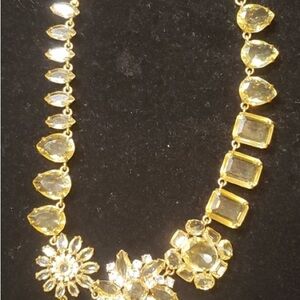 J. Crew Gold Necklace with Ornate Floral Design
